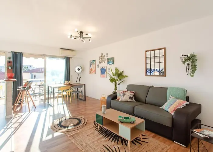 A10 - Staywiz Us -1 Bdr Heart Of Juan Les Pins 5 Min Sea - Ac & Balconies Antibes